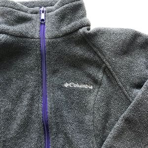 Columbia Womens Gray Small Fleece Full Zip Jacket